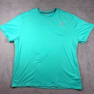 Reebok Performance T-Shirt Mens 2XL Teal Green Short Sleeve Athletic Top